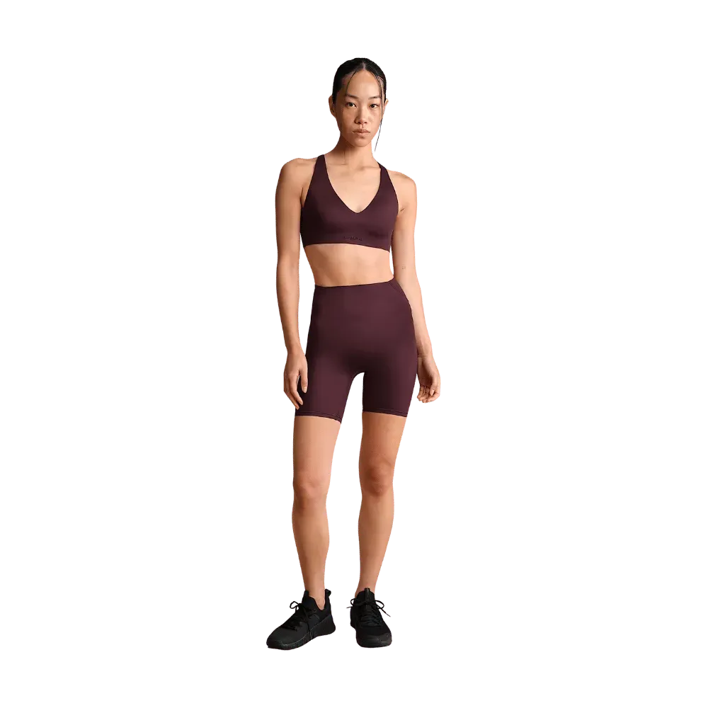 Nike x Skims Shine Women's V-Neck Bra CURRANT