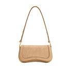 JW PEI Joy Croc-Embossed Faux Suede Shoulder Bag - Beige