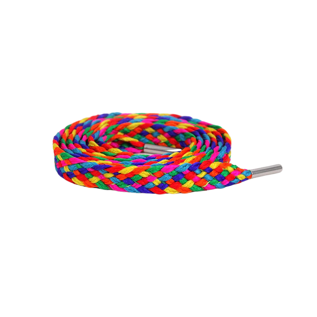 Rainbow Braided Flat Lace