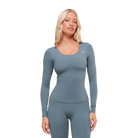 Gymshark Twist Back Long Sleeve Top Iron Blue