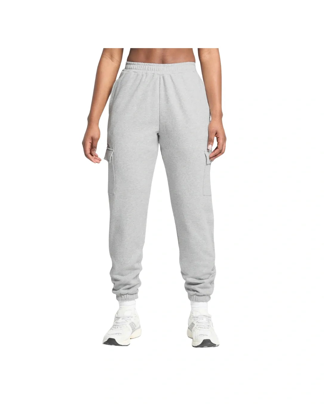 Gymshark Fleece Cargo Joggers Light Grey Coral Marl