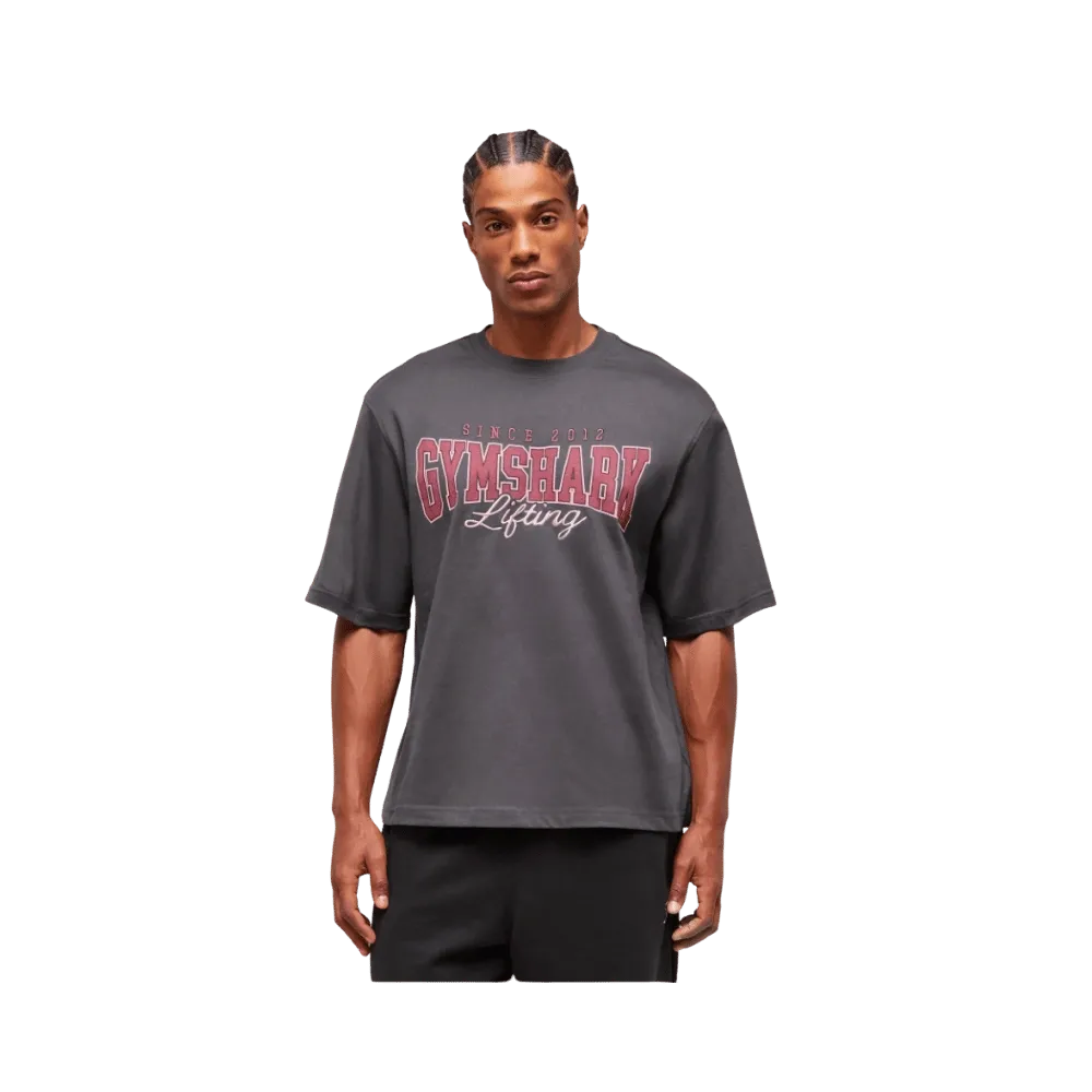 Gymshark Lifting Essentials T-Shirt Oversized Fit Onyx Grey