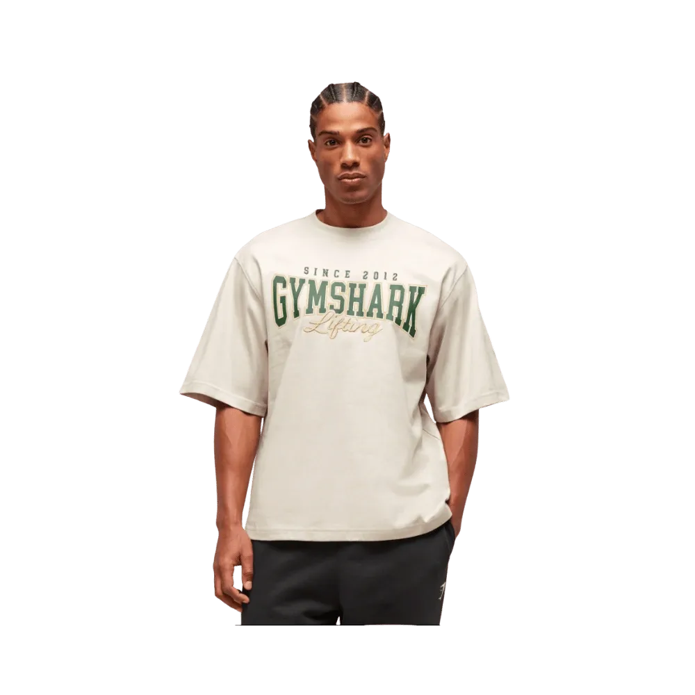 Gymshark Lifting Essentials T-Shirt Oversized Fit Pebble Grey