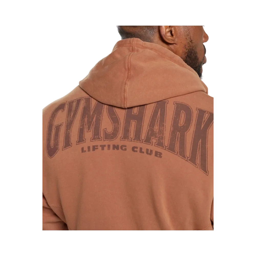 Gymshark Heritage Washed Hoodie Oversized Fit Canyon Brown