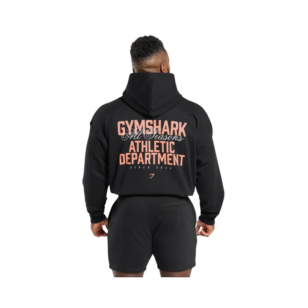 Gymshark Athletic Department Hoodie Oversized Fit Black