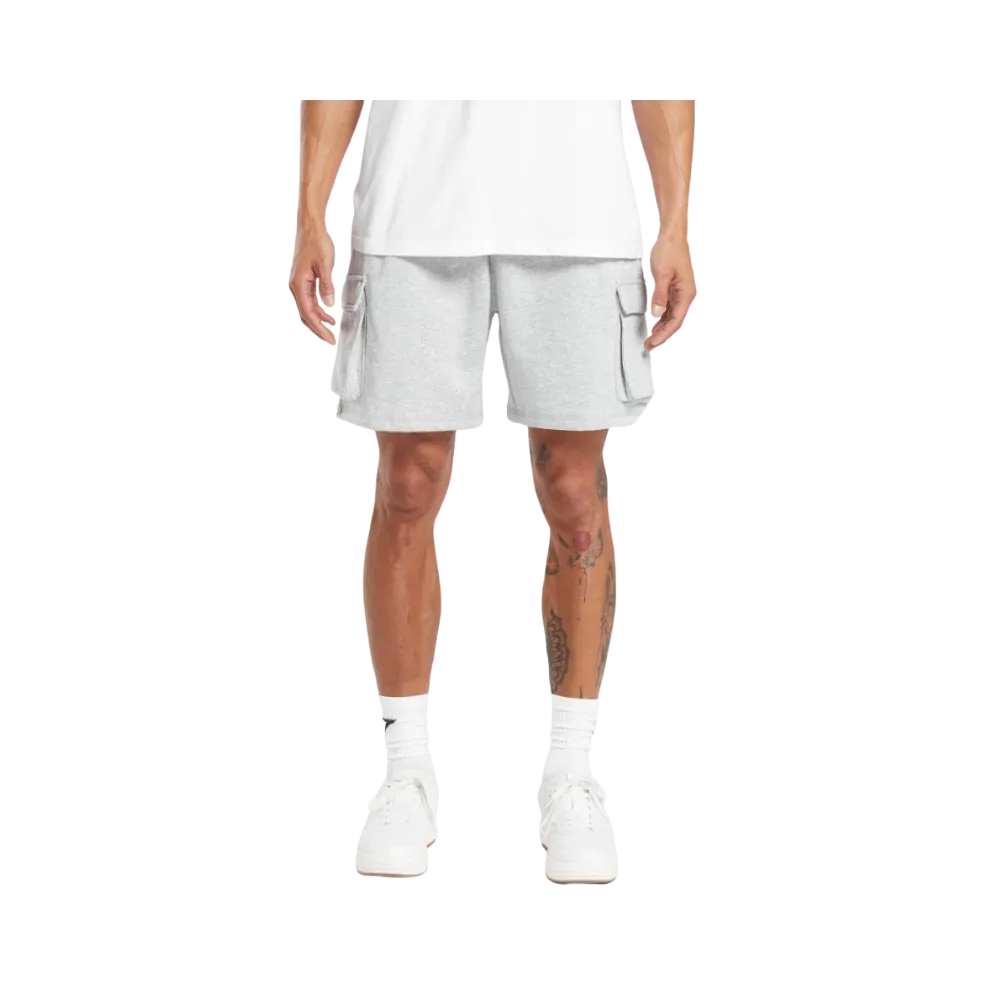 Gymshark Crest Cargo 7" Shorts Slim Fit Light Grey Marl