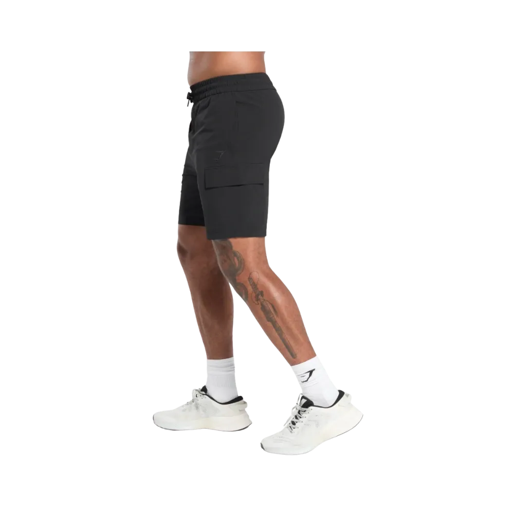 Gymshark Stretch Woven Cargo Shorts Regular Fit Black