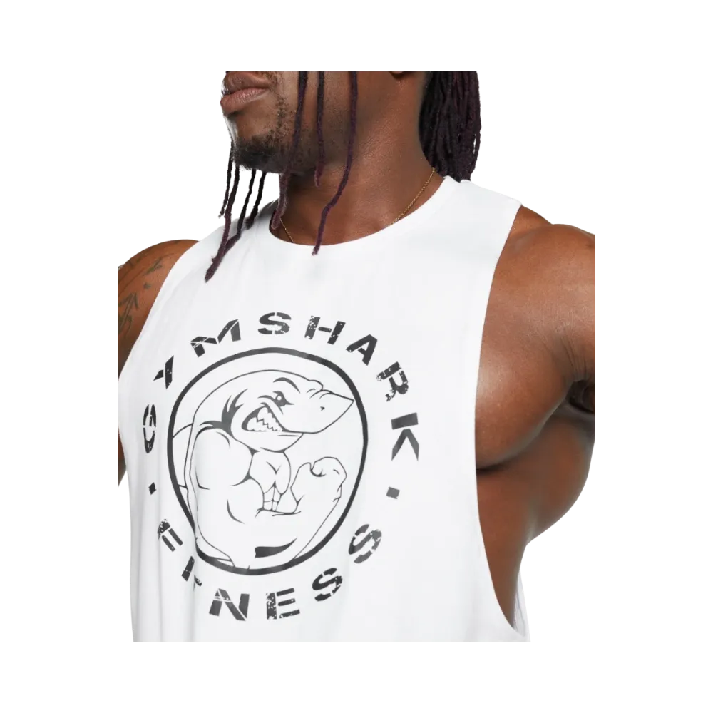 Gymshark Legacy Drop Arm Tank Slim Fit White
