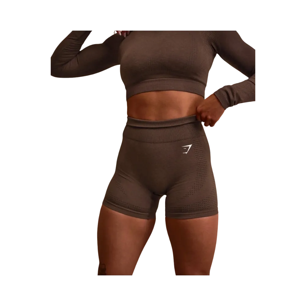 Gymshark Vital Shorts Coral Espresso Marl