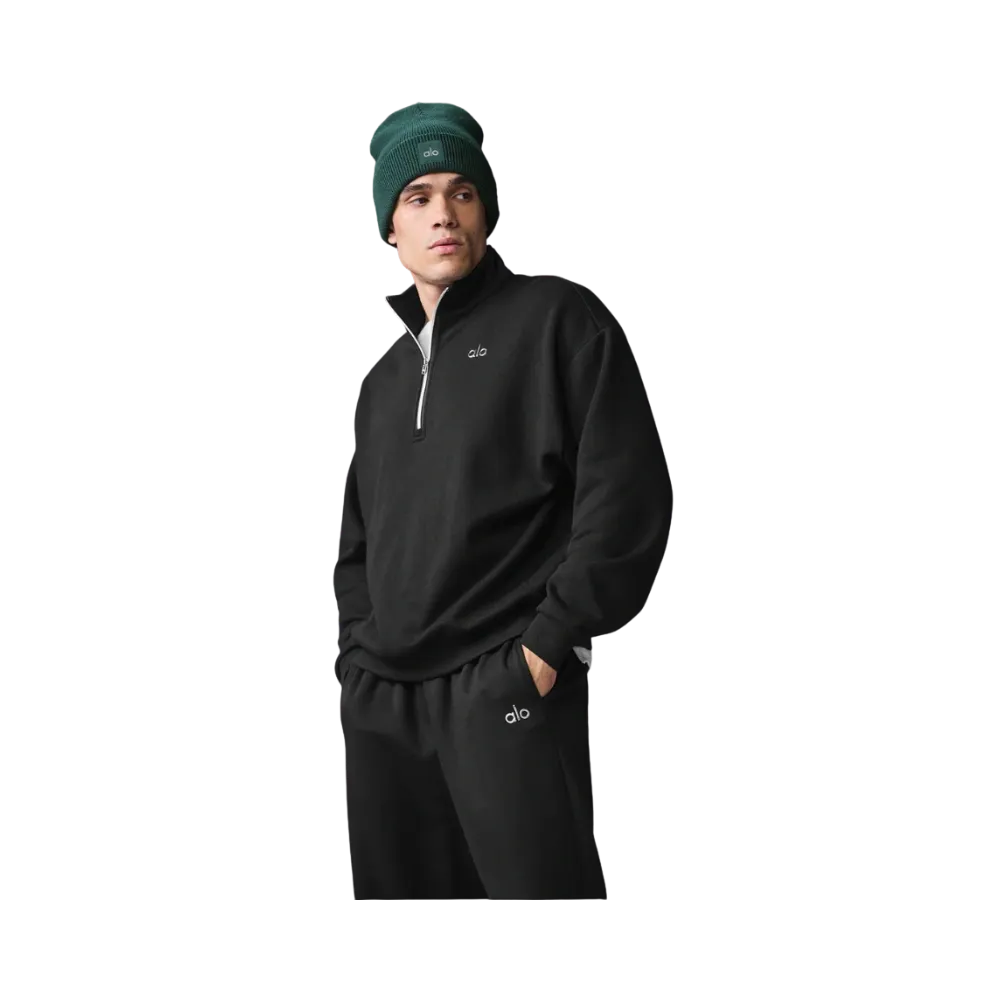 Alo Men's Accolade 1/4 Zip Pullover Black