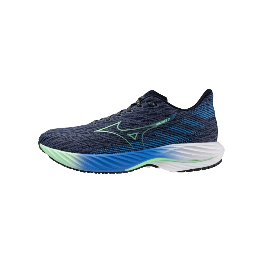 Mizuno Wave Rider 28 Vintage Indigo-Neo Mint