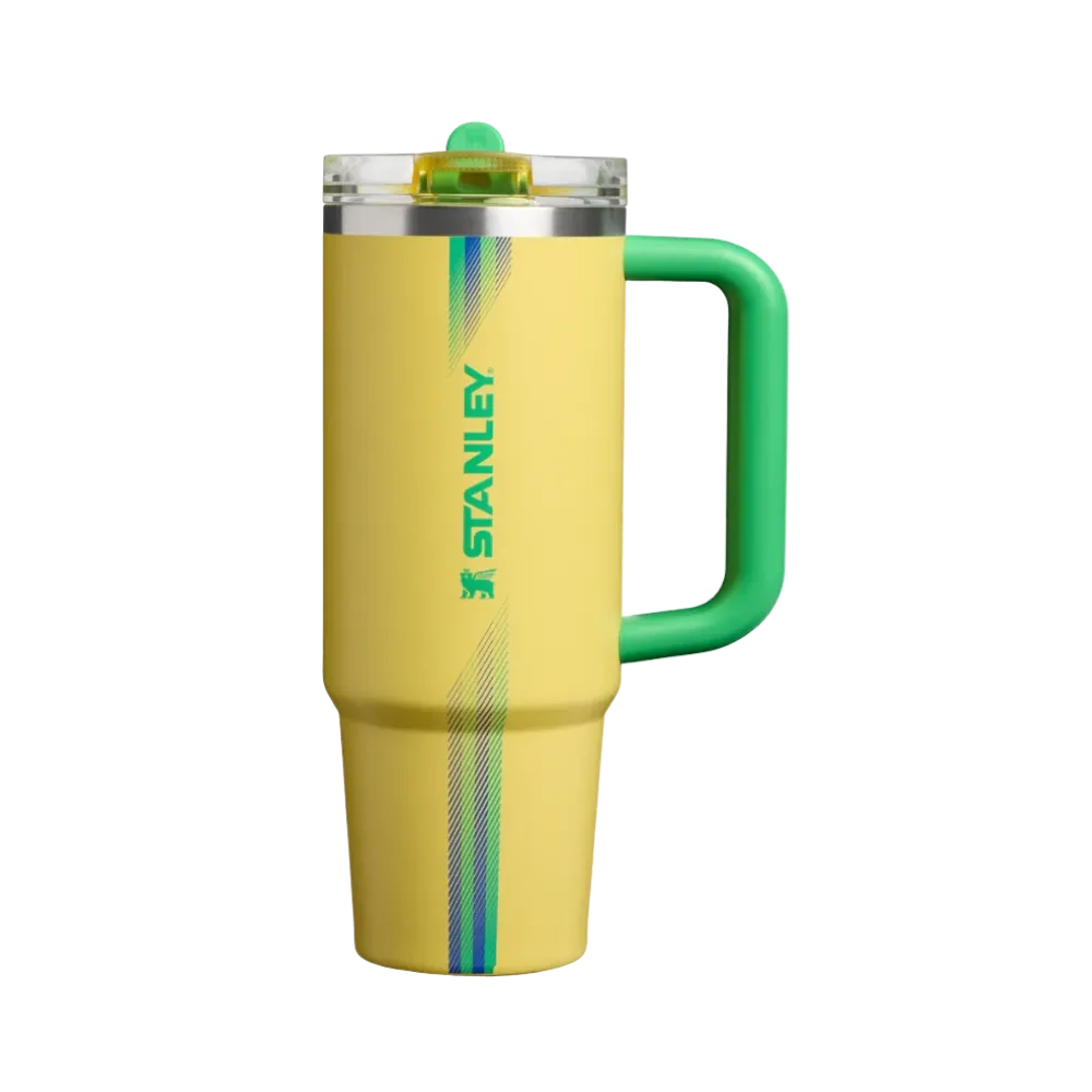 Stanley Country Collection Quencher Protour Flip Straw Tumbler Team Yellow Green 30 OZ