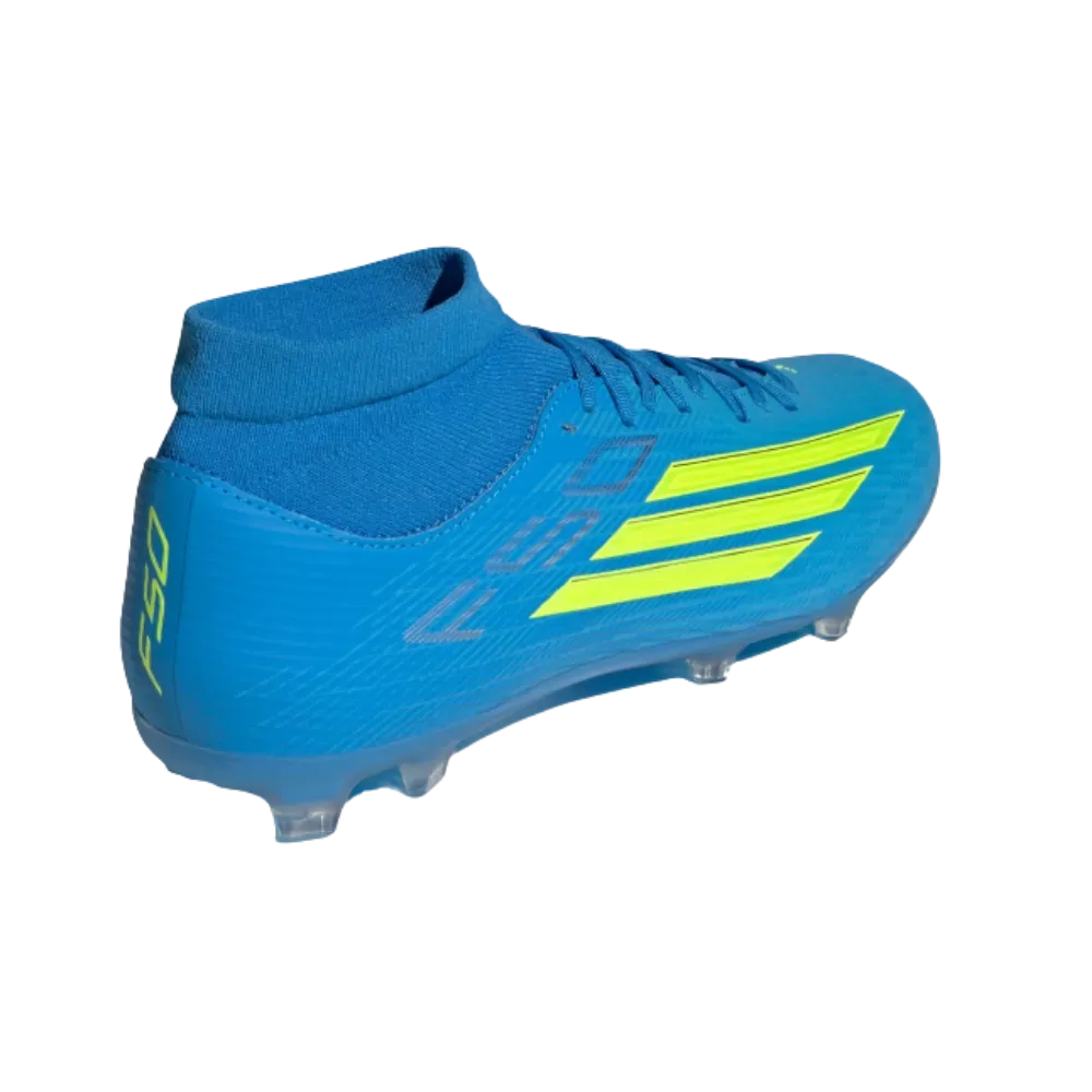 Adidas F50 League Mid Cut Firm Multi Ground Soccer Cleats Lucid Aquamarine