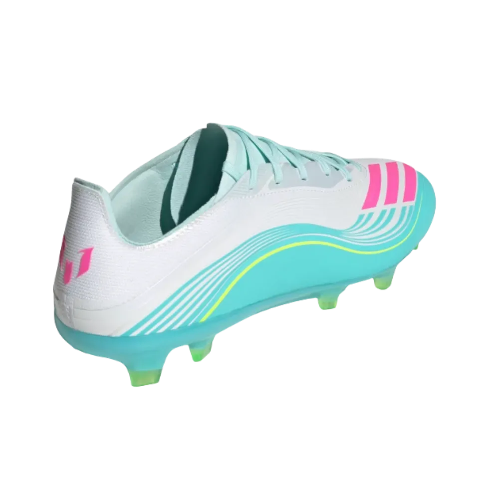 Adidas F50 Messi Pro Firm Ground Soccer Cleats Flash Aqua