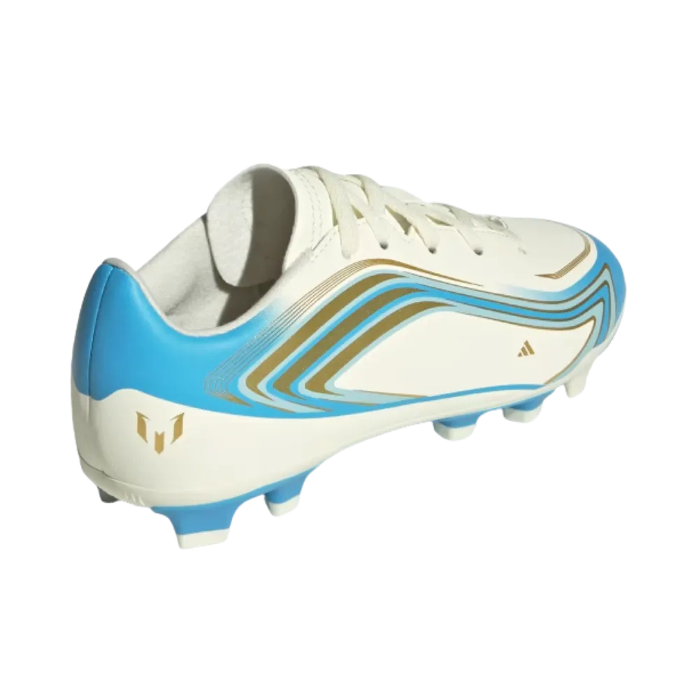 Adidas F50 Messi Club Firm Multi Ground Soccer Cleats Kids Semi Blue Burst