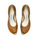 Tory Burch Peep-Toe Pump Caramel Tan