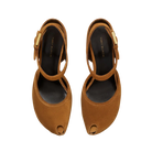 Tory Burch Peep-Toe Platform Sandal Caramel