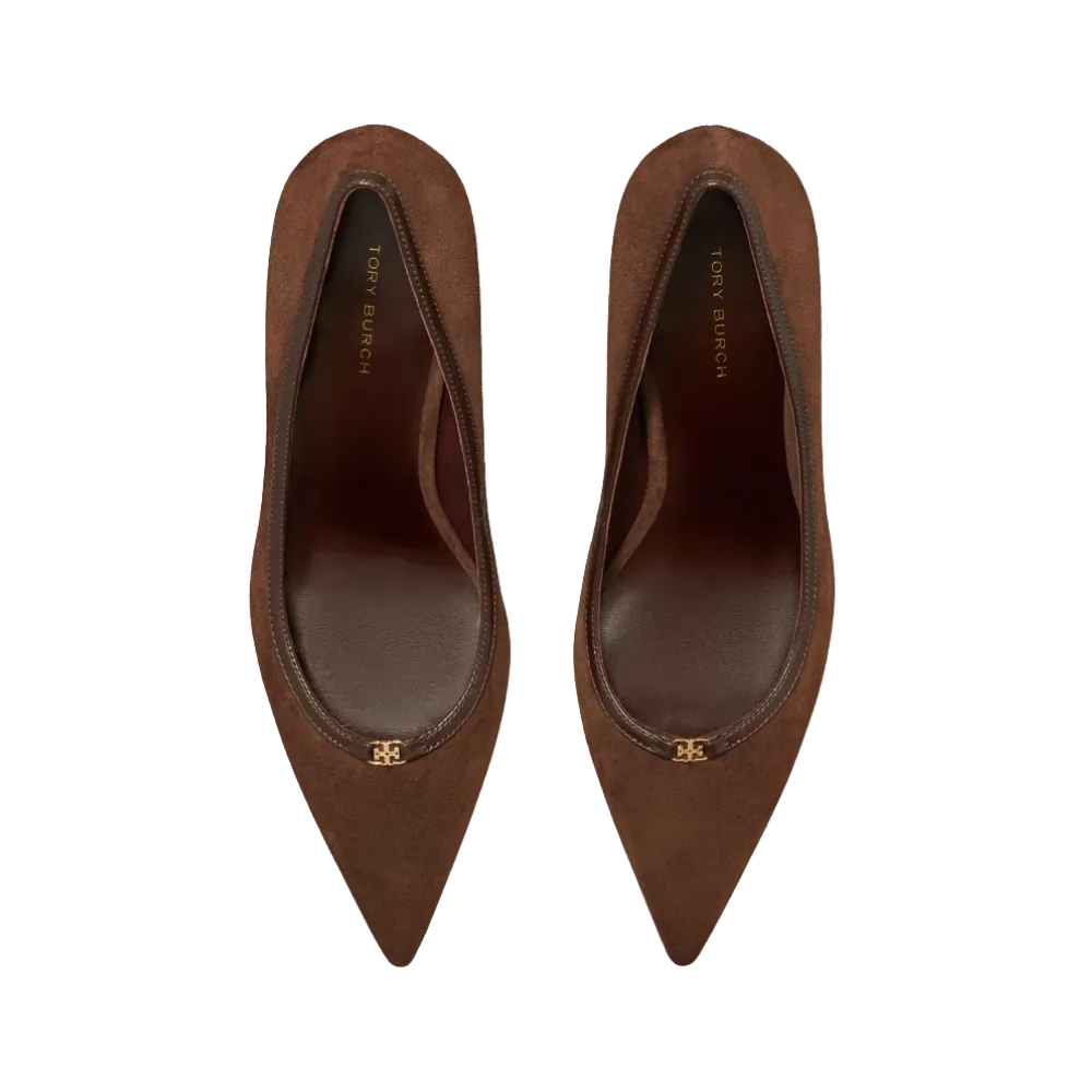 Tory Burch Double T Buckle Pump Dark Cocoa