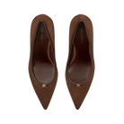 Tory Burch Double T Buckle Pump Dark Cocoa