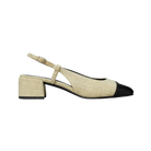 Tory Burch Cap-Toe Slingback Wild Wheat