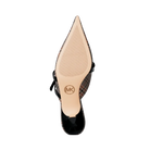 Michael Kors Yvette Plaid Print Kitten Mule Mushroom Mlti