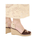 Valentino Resort Wedge In Split Leather 75mm Ebony