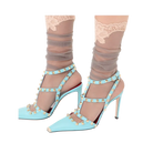 Valentino Rockstud Kidskin Pumps 100mm Azure