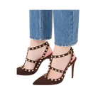Valentino Rockstud Suede Pumps 100mm Ebony