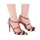 Valentino Rockstud Pumps In Pony-Effect Calfskin 100mm White
