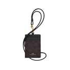 Coach Id Lanyard In Signature Canvas signature canvas/Gold/Walnut/Black