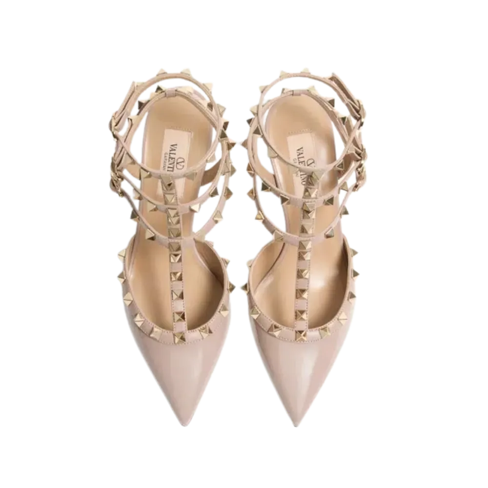 Valentino Rockstud Caged Pump 65mm Poudre