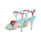 Valentino Rockstud Kidskin Sandal 100mm Azure