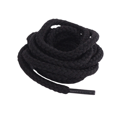 Black Braided Rope Slim Sneaker Laces | Premium Slimcord Shoelaces by KNOTTY