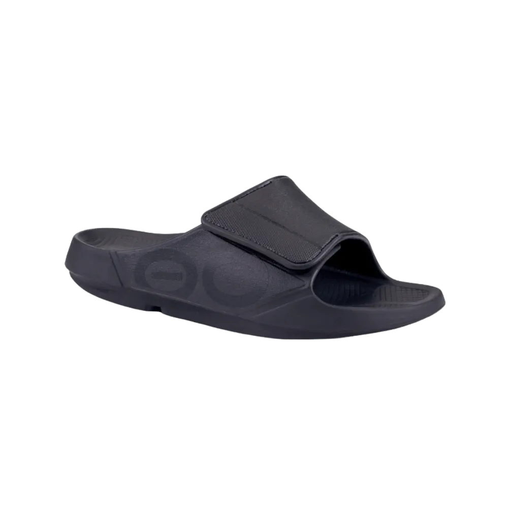 Oofos OOahh Sport Flex Sandal - Matte Black