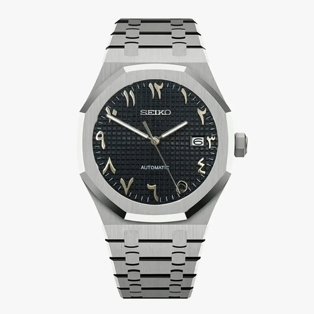 Seiko Mod Royal Oak Arabic Black