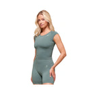 Gymshark Vital Scoop Neck Top Celeste Blue/Marl