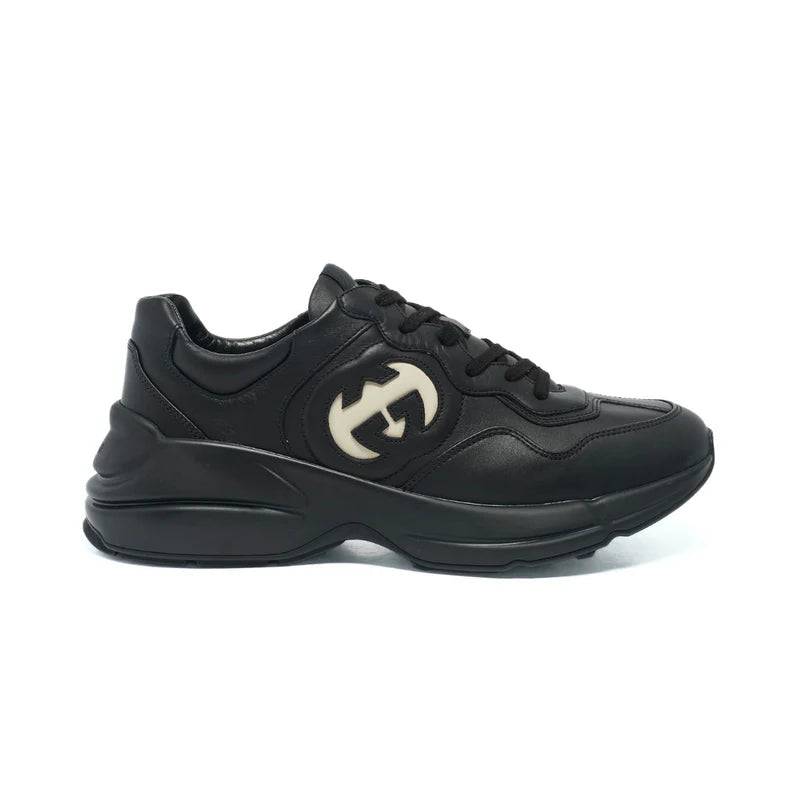 GUCCI RHYTON INTERLOCKING G BLACK IVORY – Dawntown