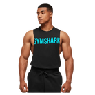 Gymshark Prime Drop Arm Tank Black/Brand Blue