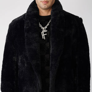 Vegan Shearling Overcoat