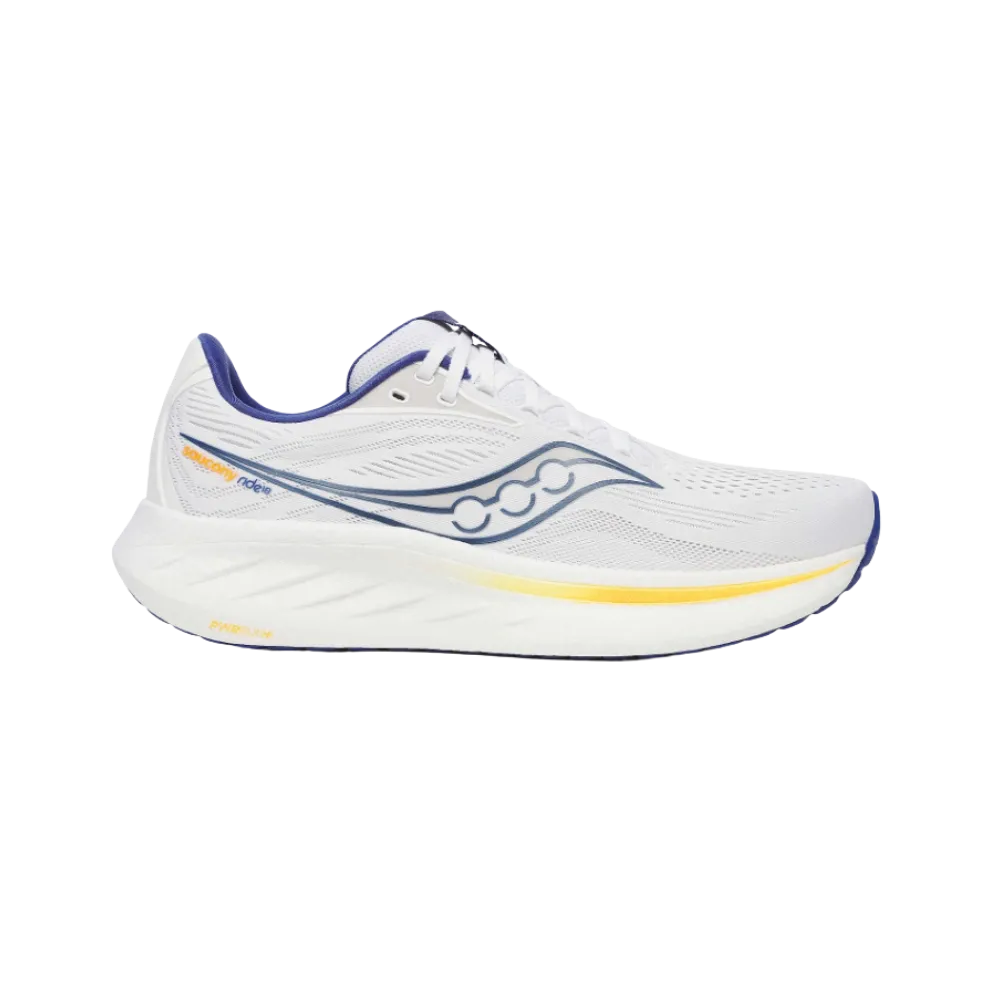 Saucony Ride 18 White | Azurite