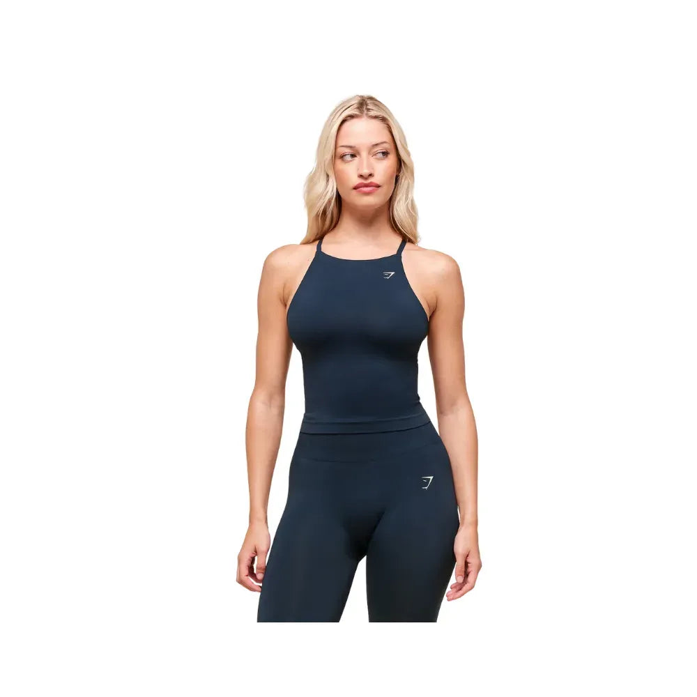 Gymshark Everyday Seamless Tank With Shelf Navy