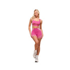 Gymshark Diffuse Seamless Sports Bra - Light Support Winning Pink/Refresh Yellow