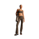 Nike X Skims Matte Women's High-Waisted Slim Flared Leggings Dark Sepia