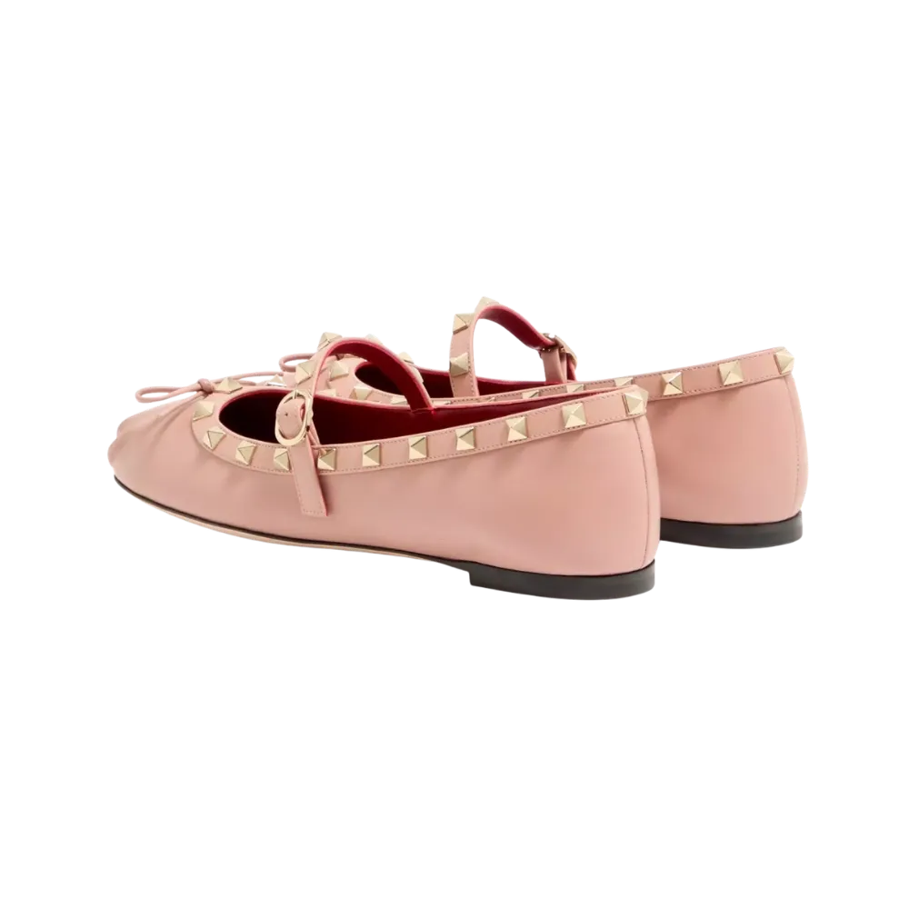 Valentino Mary-Jane Rockstud Nappa Ballerina 05mm Phard