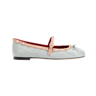 Valentino Mary-Jane Rockstud Ballerina In Moire Fabric 05mm Azure