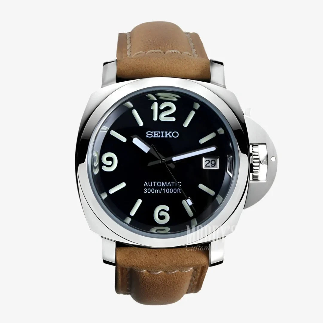 Seiko Mod Luminor Sand Leather