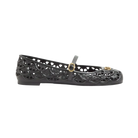 Valentino Ondette Rubber Ballerina With Scallop Pattern 05mm Black