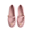 Valentino Ondette Rubber Ballerina With Scallop Pattern 05mm Pink