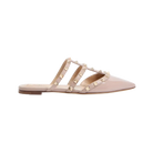 Valentino Patent Rockstud Ballet Mule Poudre