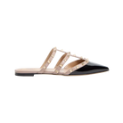 Valentino Rockstud Patent-Leather Mule Black